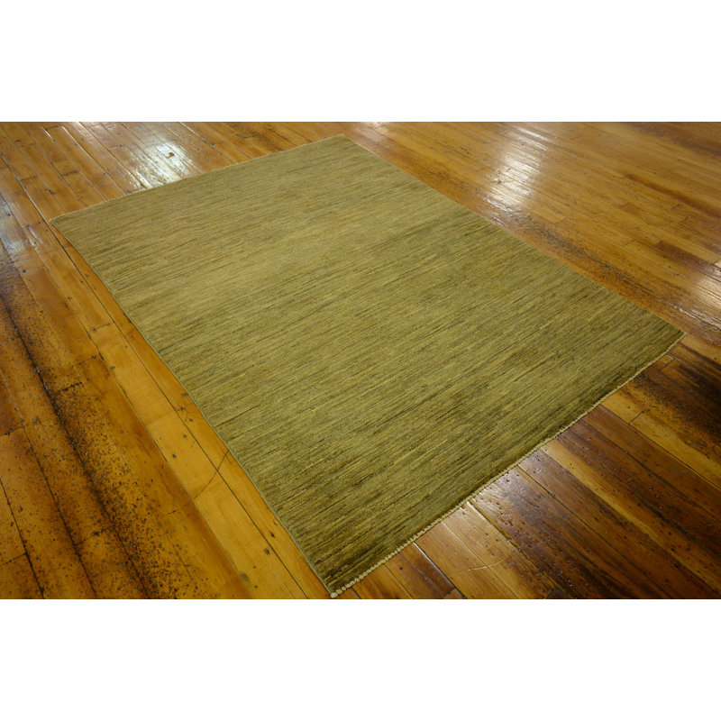 Tapis de la zone en laine noué la 4 pi 11 po x 6 pi 5 po one-of-kind Nash