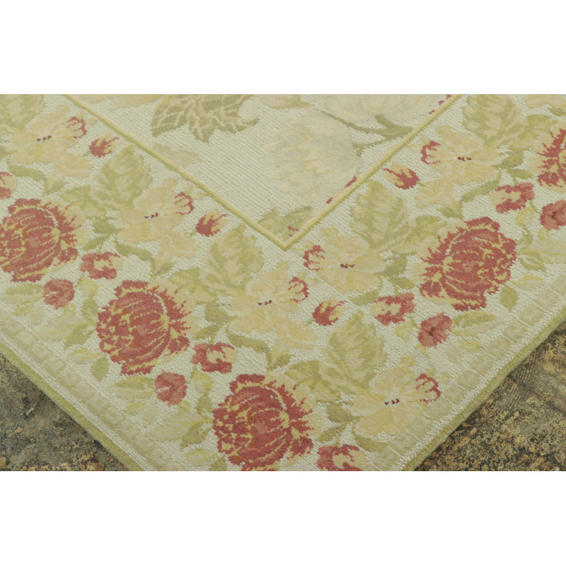 Rug & Kilim’S Contemporary Floral Relief Rug In Cream And Gold Tones