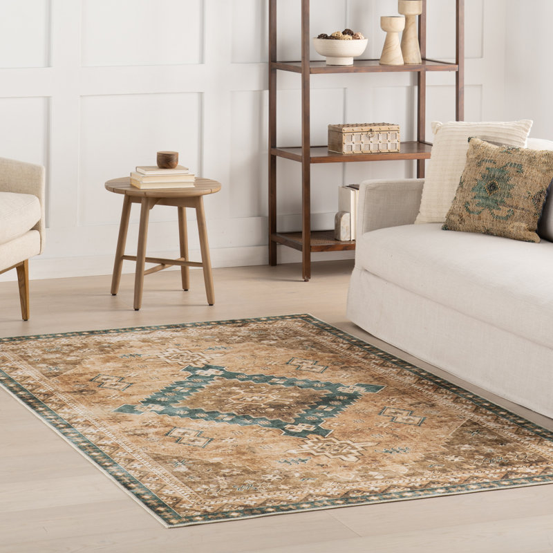 Precious SplashGuard Machine Washable Area Rug{BIVL35C, Rectangle 9' x 12'