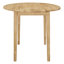 Ensemble de salle à manger 3 pièces rond à abattants, couleur naturelle et beige, avec chaises à dossier échelle