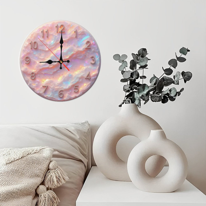 Cadran de l'horloge rose