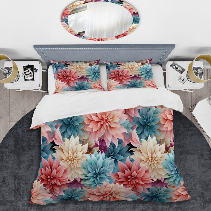 Ensemble de housse de couette Mino, Housse de couette pour grand lit et 2 taies décor