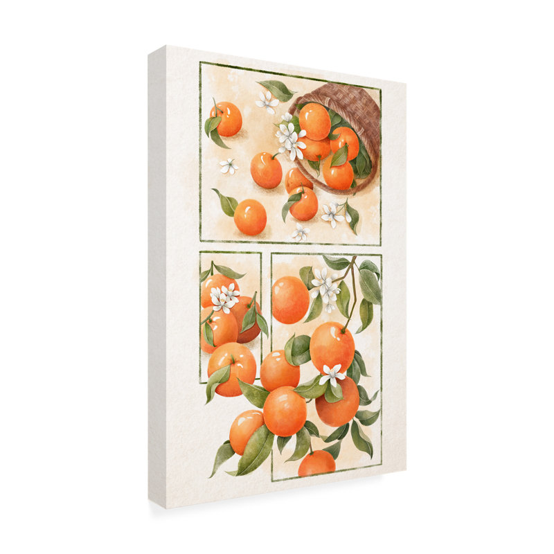 «Orange Blossom Home» sur toile par Xuan, H 32 po x l 22 po x P 2 po