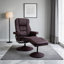 Fauteuil inclinable pivotant en cuir Scratch Cat