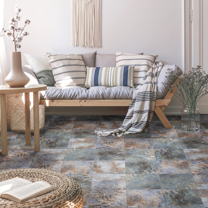 Biotech Ocean 12" x 12" Porcelain Stone Look Wall & Floor Tile, Coral Bay