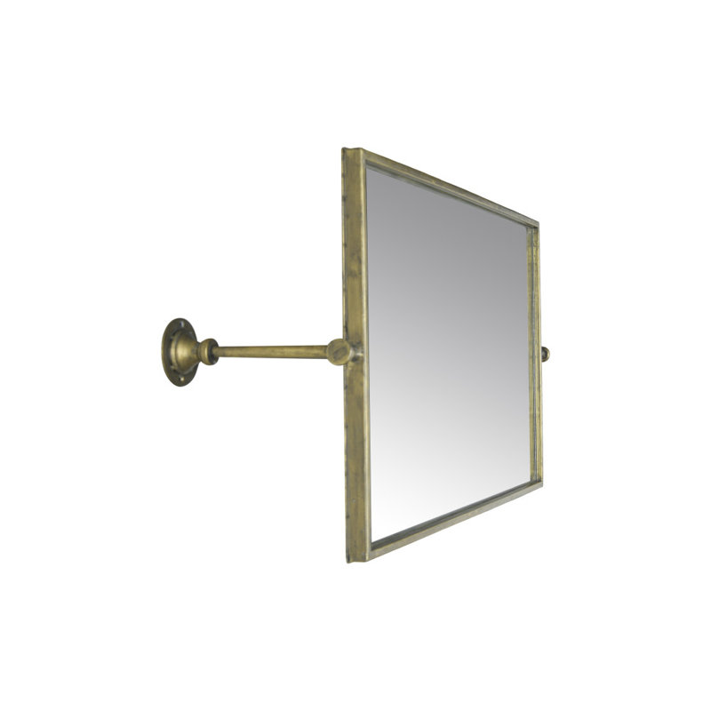 Antique Metal Framed Rectangle Wall Mirror