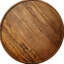 Élégante table basse ronde de couleur naturelle, surface en bois massif, base en fer, 31,93 lb, 31,65 po de largeur, bois de couloir élégant, fabrication, largeur, pièce de passage élégante