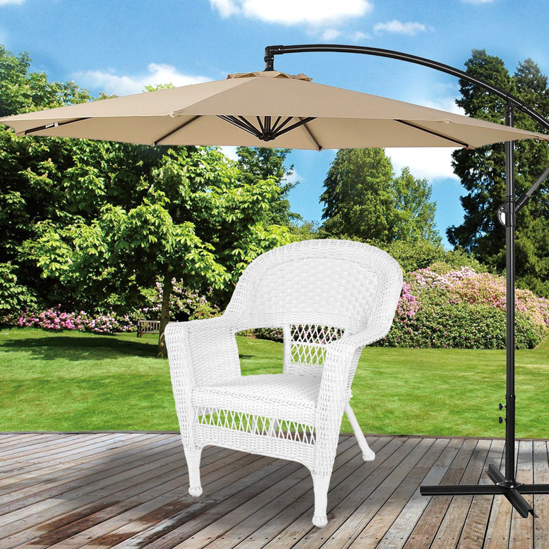 Karan Outdoor Lounge Chair, White, Set of 4