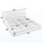 Très grande base de lit tapissier de style très minimaliste avec tête de lit incurvée de grande taille, tissu en fil de cercle de qualité supérieure et support de pieds robuste, matelas non inclus - vert