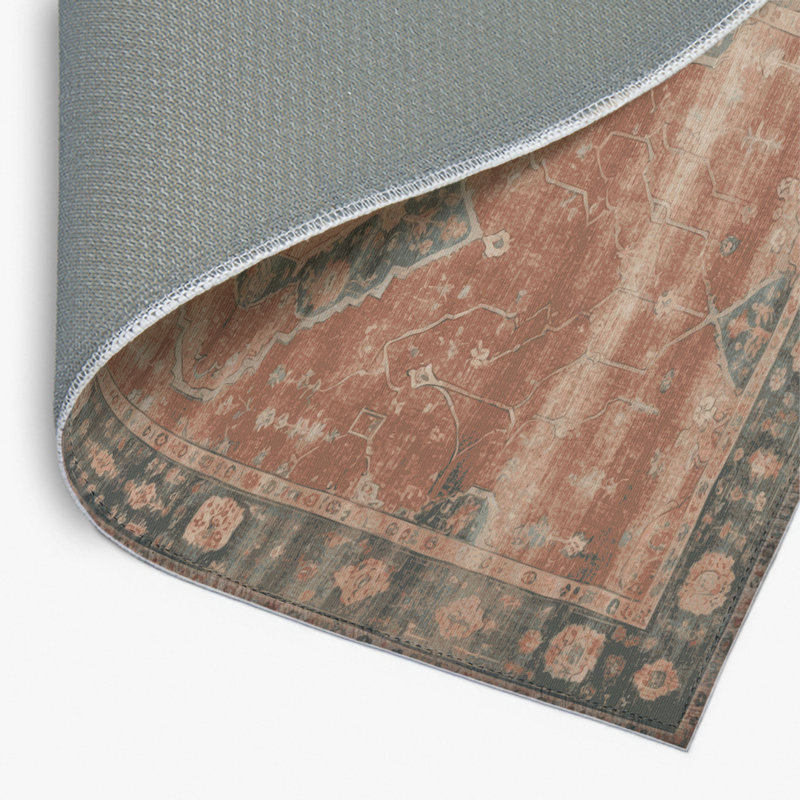 Tapis intérieur et extérieur brun Overdyed, Rectangle 4pi x 6 pi