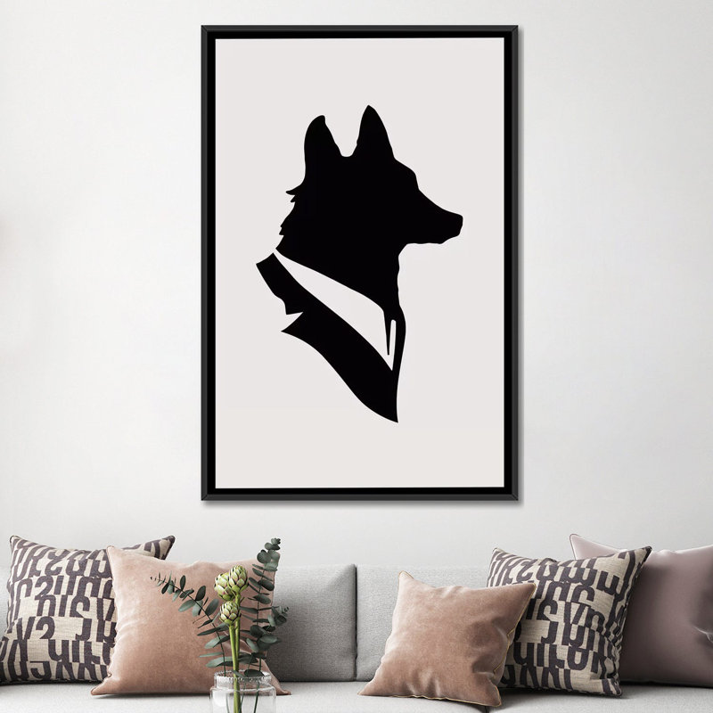 Monsieur bahut, impression sur toile tendue, H 26 po x l 18 po x P 1,5 po, Toile avec cadre noir, Pas de tapis