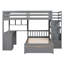 Lit superposé avec bureau, tiroirs et tablettes-118606540