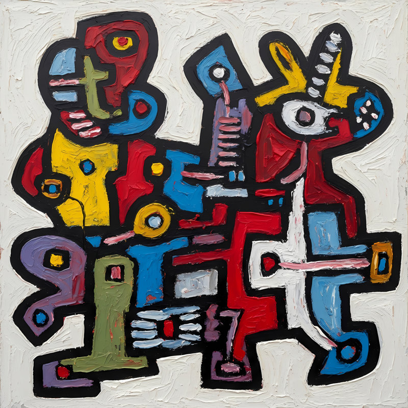 Totem Chatter, 24" H x 24" W