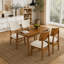 Ensemble de table de salle à manger Farmhouse avec 4 chaises rembourrées-1702938888-1702938889