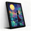 «Neon Jungle Silhouette», ensemble de 1 reproduction d'art sur toile tendue sur toile-2028858668