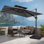 128' X 104' Rectangular Cantilever Umbrella with Weighted Base