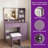 Modern Wood Vanity Desk And Stool Set with LED Lights-130040593