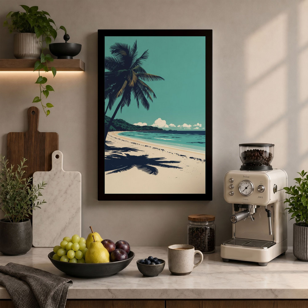 Tropical Palms Paradise Coastal - Wrapped Canvas
