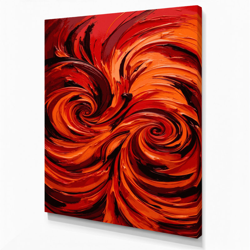 Abstract Figurative 72 Red Canvas Wall Art