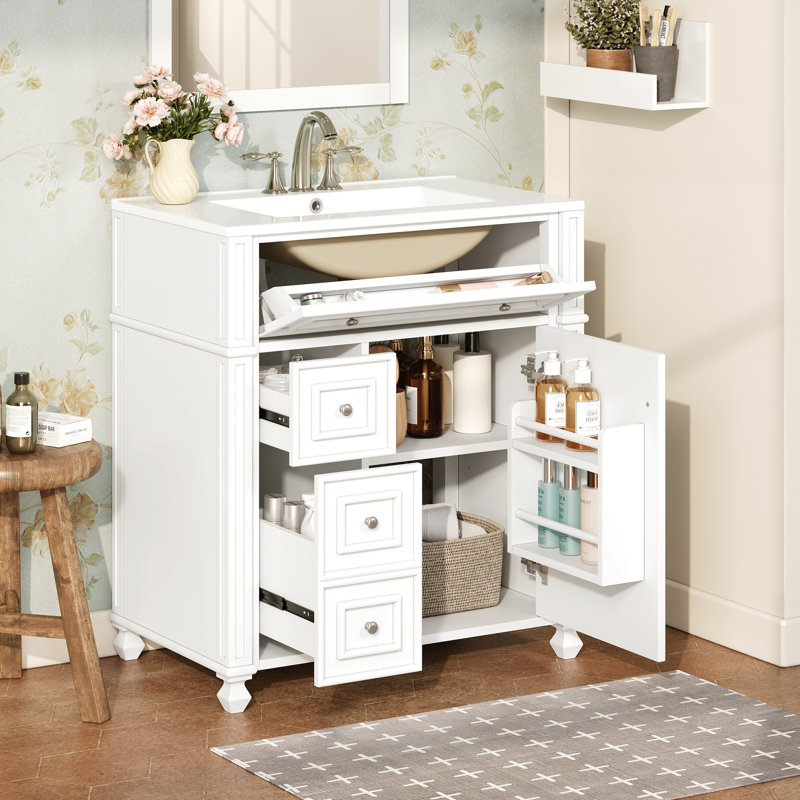 Ensemble de meuble-lavabo moderne avec lavabo en céramique | Idée de cadeau