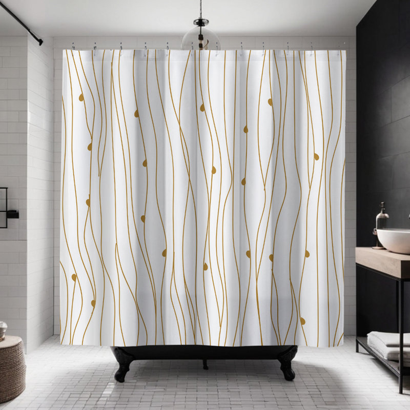 Coco Shower Curtain, Mustard