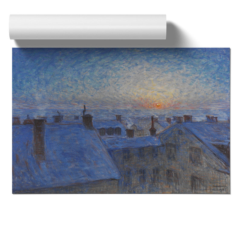 Sunrise over the Rooftops by Eugene Jansson - Frameless Print, 21cm H x 30cm W x 0.1cm D