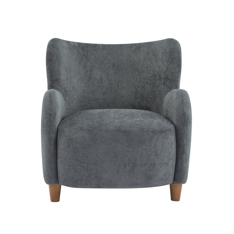 Reshami Wing Back Fabric Upholstered Accent Chair, Castlerock Gray