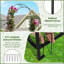 87" Tall Garden Arch with Gate, Planter Shelves & Trellises, Metal Arbour