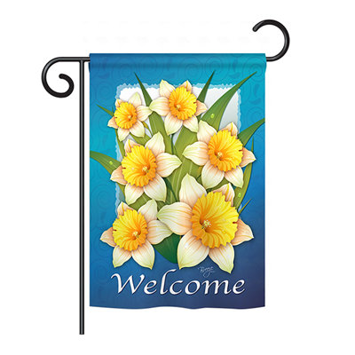 Drapeau maison / jardin en jonquilles