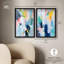 Art mural bleu Blush Boho-115200593-115200595