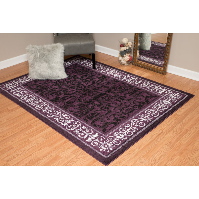 Tapis mauve Jeppesen, 2 pi 3 po x 7 pi 2 po