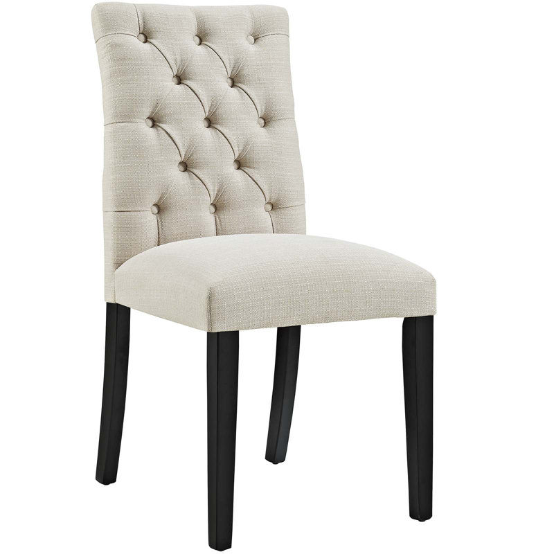 Modway Copper Grove Trilj Vinyl Dining Chair, Beige