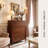 Retro Nut-Brown Solid Wood Accent Cabinet
