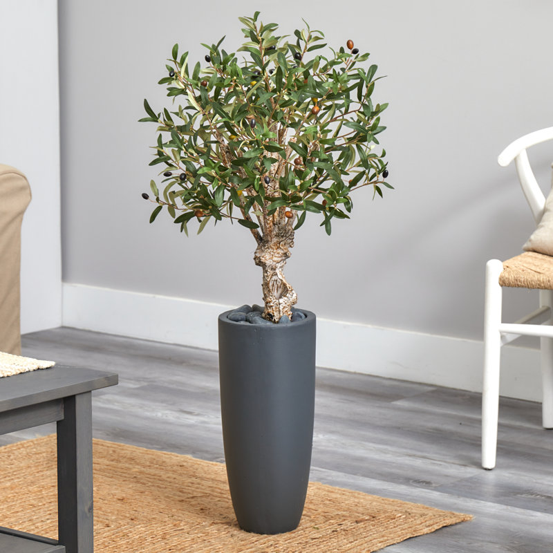 Arbre d’olive artificiel 24,25" dans un pot de fleurs