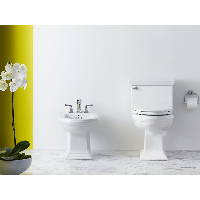 Memoirs® Vertical Spray Bidet with 4 Faucet Holes, White
