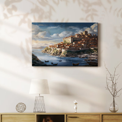 Paysage paysager - Toile tendue avec châssis de qualité supérieure - Prêt à être accroché
