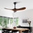 Solid Wood Ceiling Fan, Outdoor, 3 Blade, No Light, Walnut, for Patio Living Room Bedroom Porch, Remote Control, Water Resistant-1771129143-1771129142-1771129139