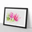 Pair of Pink Tulip Flowers - Framed Print-56851794-56851789