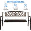 Antique Style  Metal Outdoor Bench-669611139
