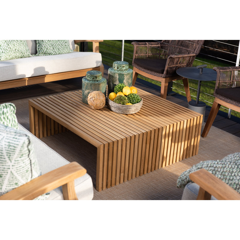 Essential Outdoor Square Teak Coffee Table