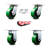 4 Piece Polyurethane on Cast Iron Caster Set