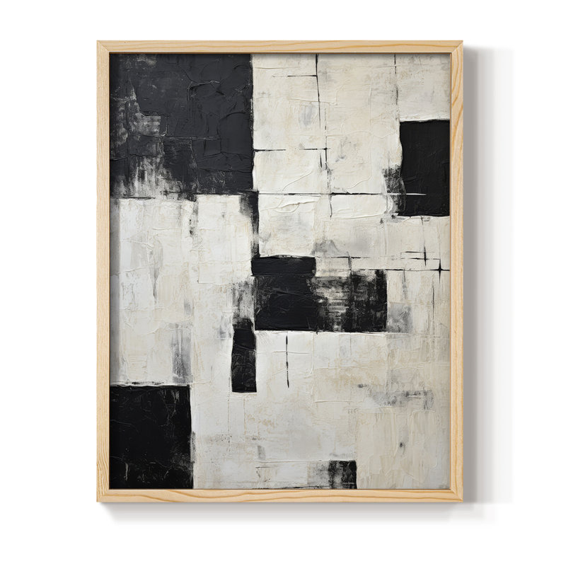 Reproduction encadrée ABSTRACT Series CCCCXXIX - bois massif, H 11 po x l 9 po
