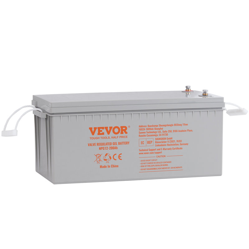 Deep Cycle Battery, 12V 200 AH, AGM Marine Rechargeable Battery