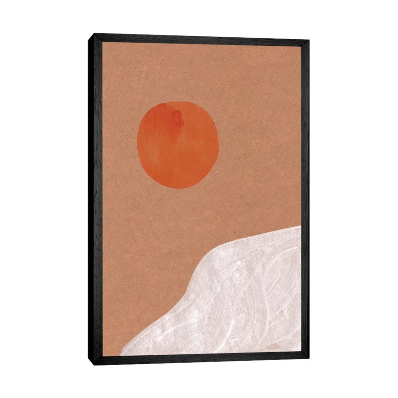 Abstract Sun by Whales Way - Print on Canvas, 101.6cm H x 66.04cm W x 3.81cm D, Black Framed