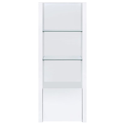 Timeless Elegance - Daveney 3-Shelf Engineered Wood Media Tower High Gloss White