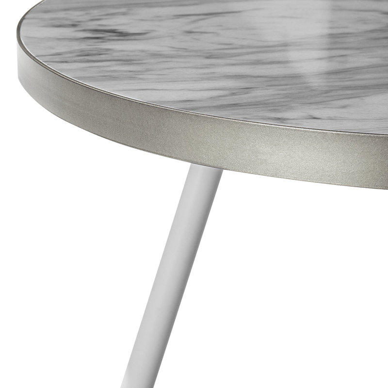 Nicolas Three Leg Coffee Table, Grey, Gold