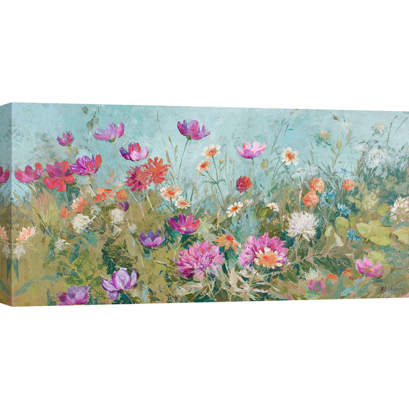 Floral Painting: Summer Breeze by Nel Whatmore - Wrapped Canvas Print, 35cm H x 70cm W x 4cm D