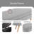 Elegant Minimalist Designed Linen Upholstered Storage Bench With Flip-Top Cabinet-437452114
