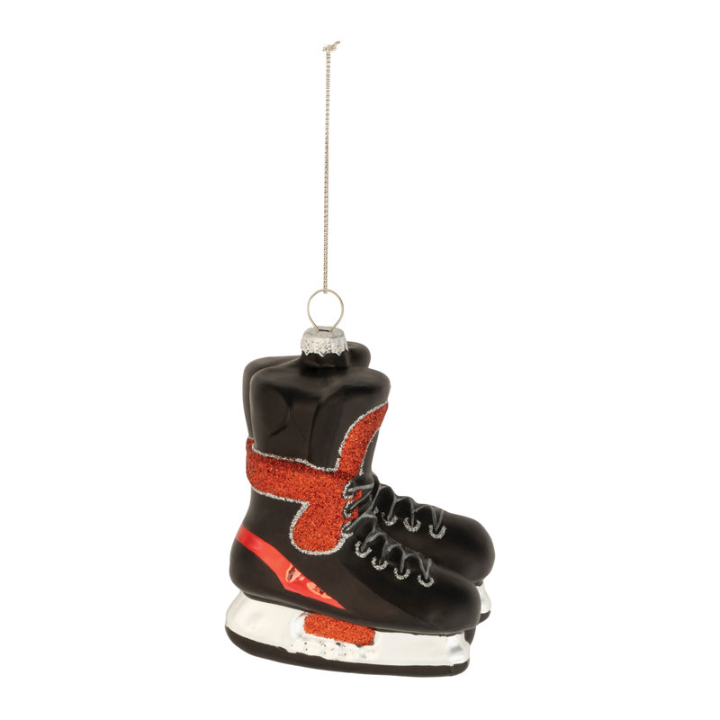 Glass Ice Skate Ornament