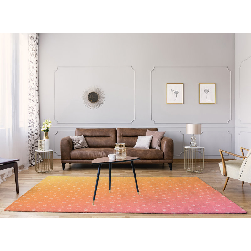 Tapis zone orange coquillage, Rectangle 8 pi x 10 pi